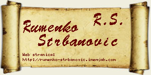 Rumenko Štrbanović vizit kartica